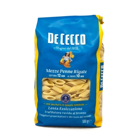 Makaron De Cecco Penne Rigate n.41 z Semoliny Durum 500g - Włoska Klasyka Idealna do Każdego Sosu